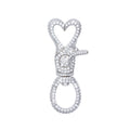 Sempiternal Cupid Crystal Heart Clasp - Silver