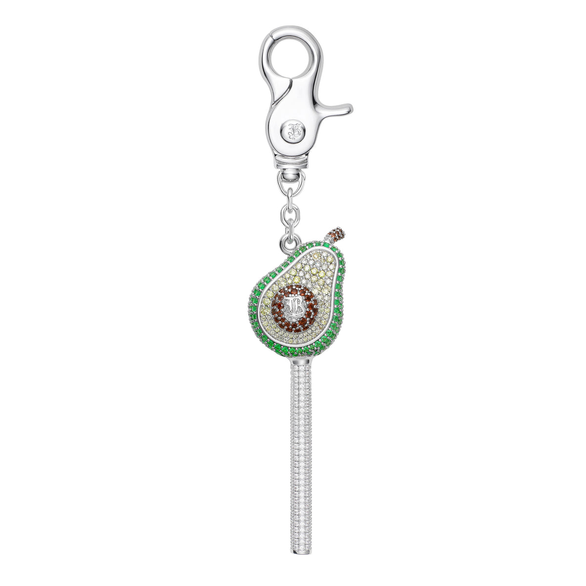 Creamy Avocado Crystal Lollipop Charm