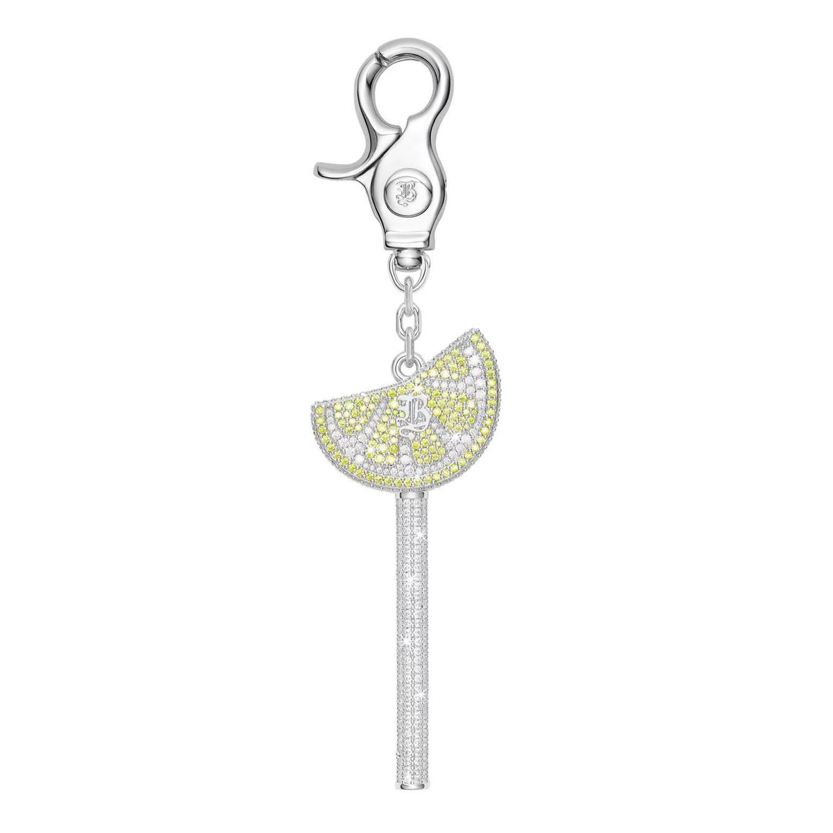 Icy Lemon Crystal Lollipop Charm
